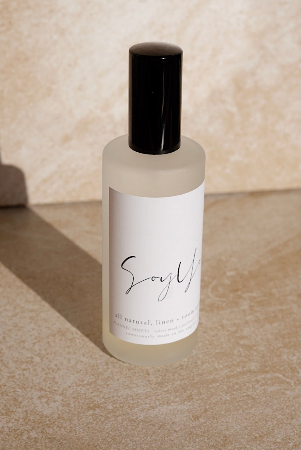 flannel sheets linen + room spray